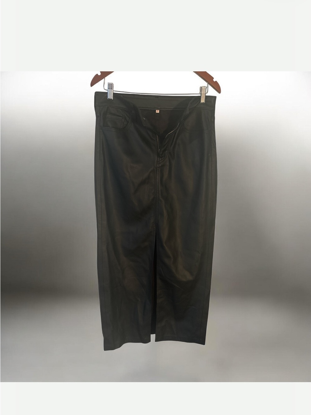 Levi's Black Leather Maxi Skirt